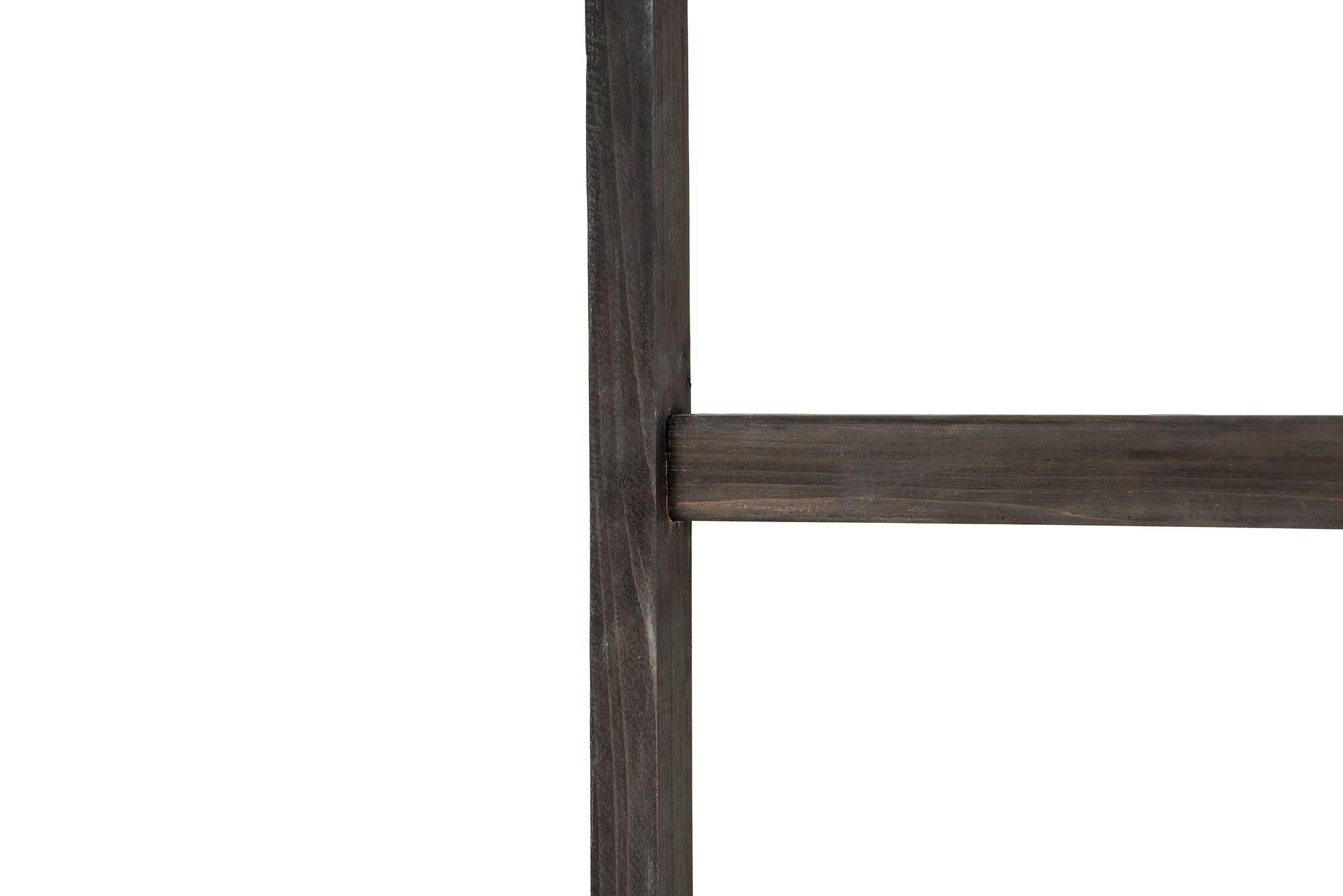 Hello Honey® 76.8" Black Wood Decorative Blanket Ladder